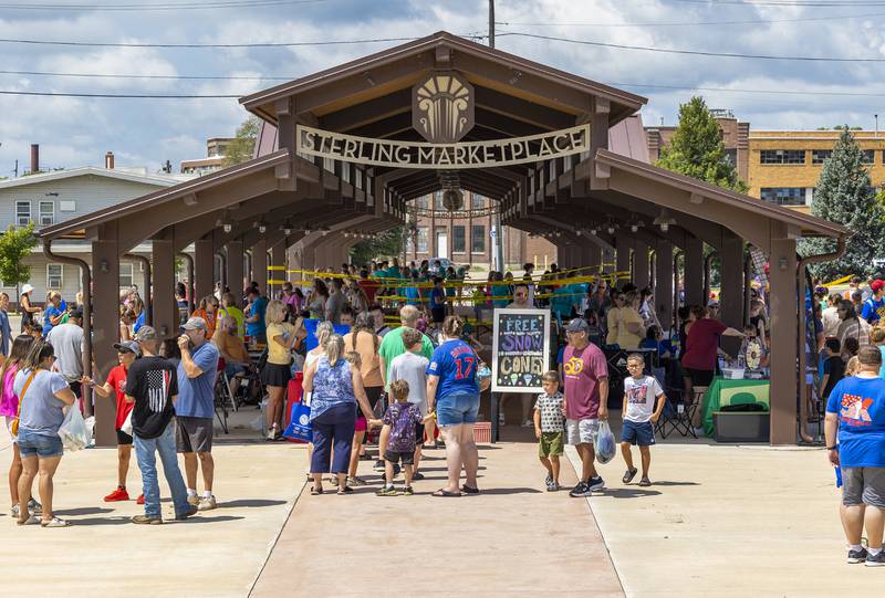Visitors packed the Sterling Marketplace on Friday, Aug. 2, 2024, as fun and games were held there for the annual Hot Dog Day.