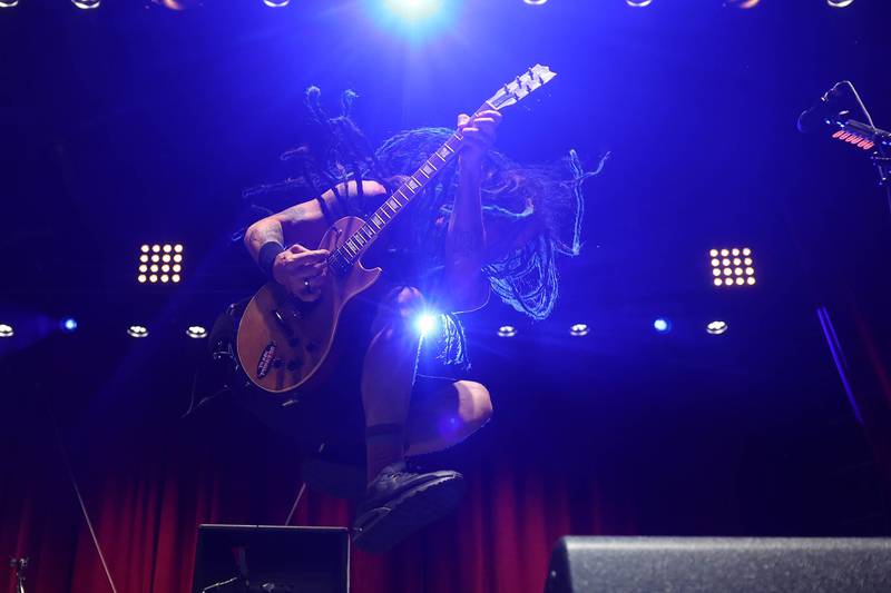 Eric Melvin of NOFX performs at Riot Fest on Friday, Sept. 20, 2024 in Chicago.