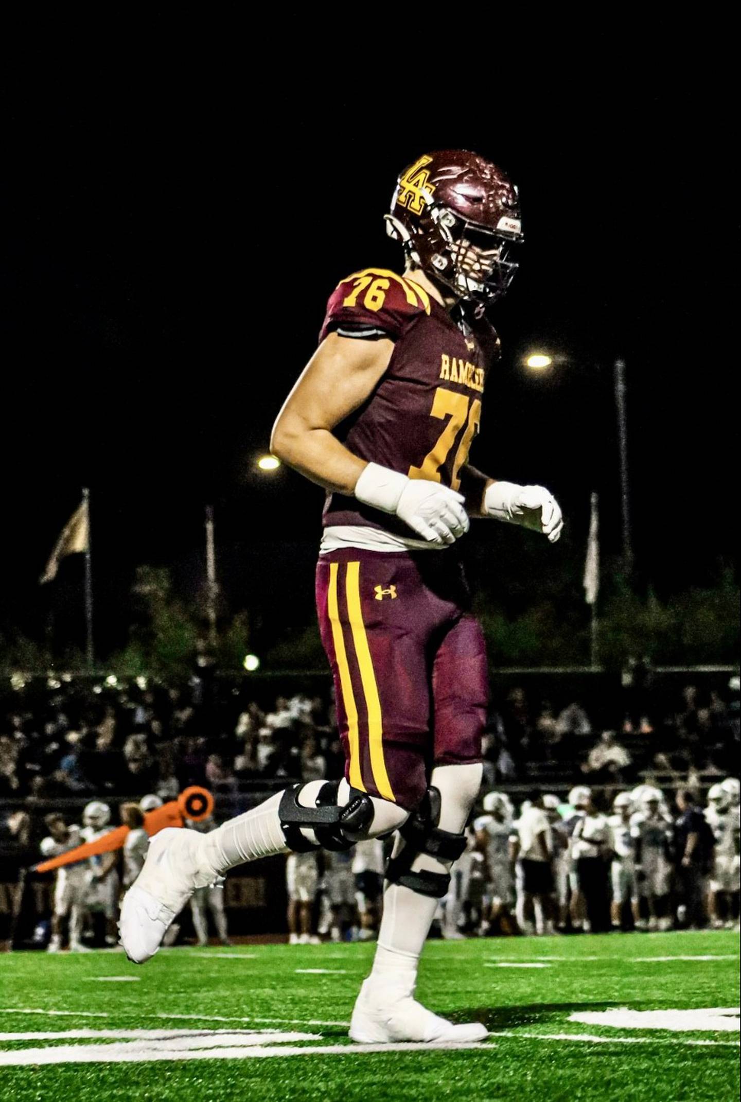 Loyola's Tommy Fraumann, who stands 6 feet 8 inches tall, is one of the top senior football prospects in the state.