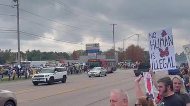 Video: 'No Kings' protest in DeKalb on Oct. 18, 2025.