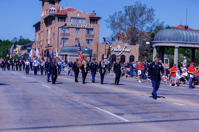The colors are presented at the Memorial Day parade on Monday, May25,2026 in St. Charles.