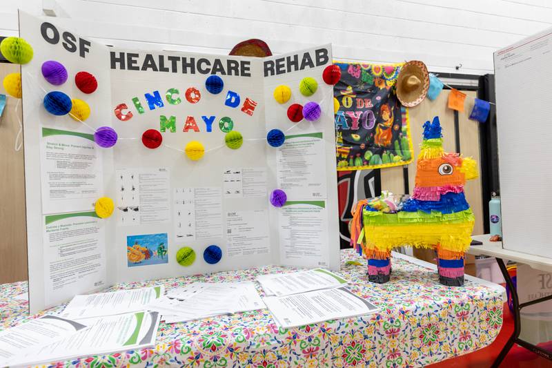 OSF Healthcare has table display at the Cinco de Mayo celebration on Friday, May 2, 2025 at Northbrook School in Mendota.