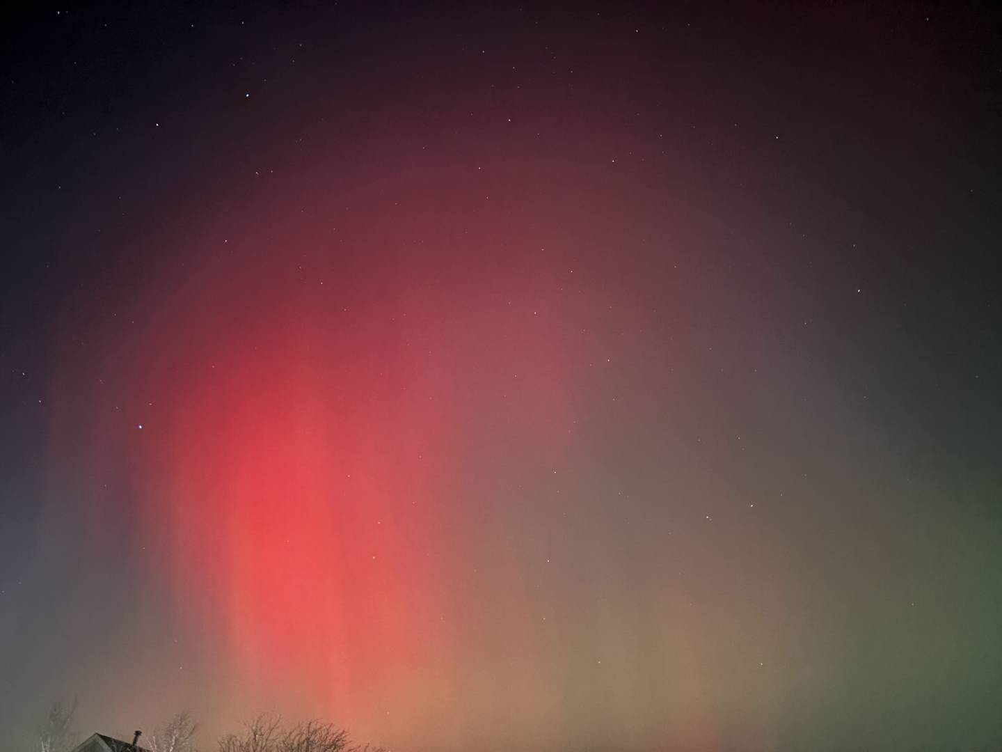 The northern lights visible near Lakemoor Nov. 11, 2025.