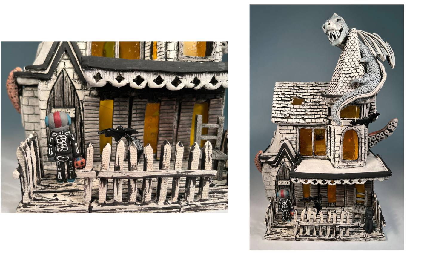 Vivianne Angulo, a senior at Plainfield South High School, earned a silver award from Scholastic Art & Writing Awards for her ceramics and glass piece called “Trick or Treat."