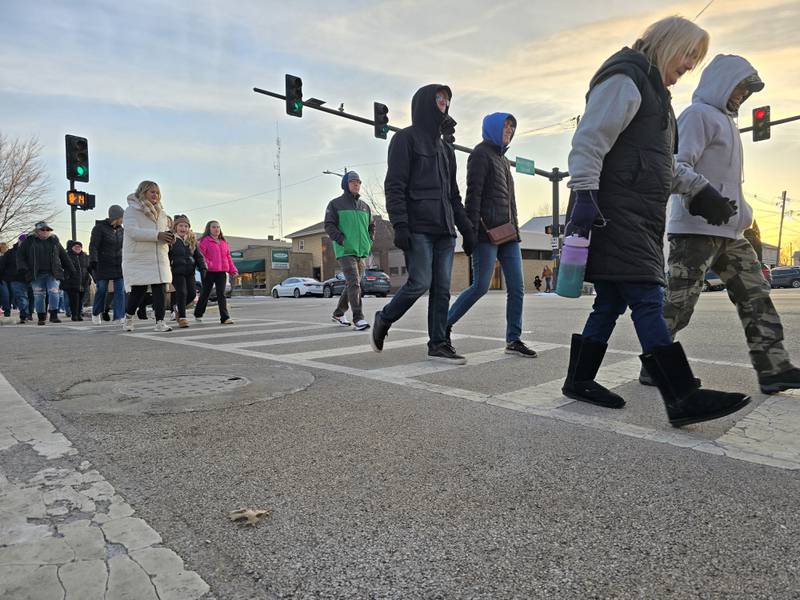 More than 100 participated Saturday, Feb. 22, 2025, in the Coldest Night of the Year Walk fundraiser in downtown Ottawa to benefit the Illinois Valley to Deliver Shelter.