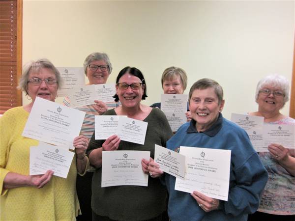 Chief Senachwine Chapter of the Daughters of the American Revolution receive 16 awards