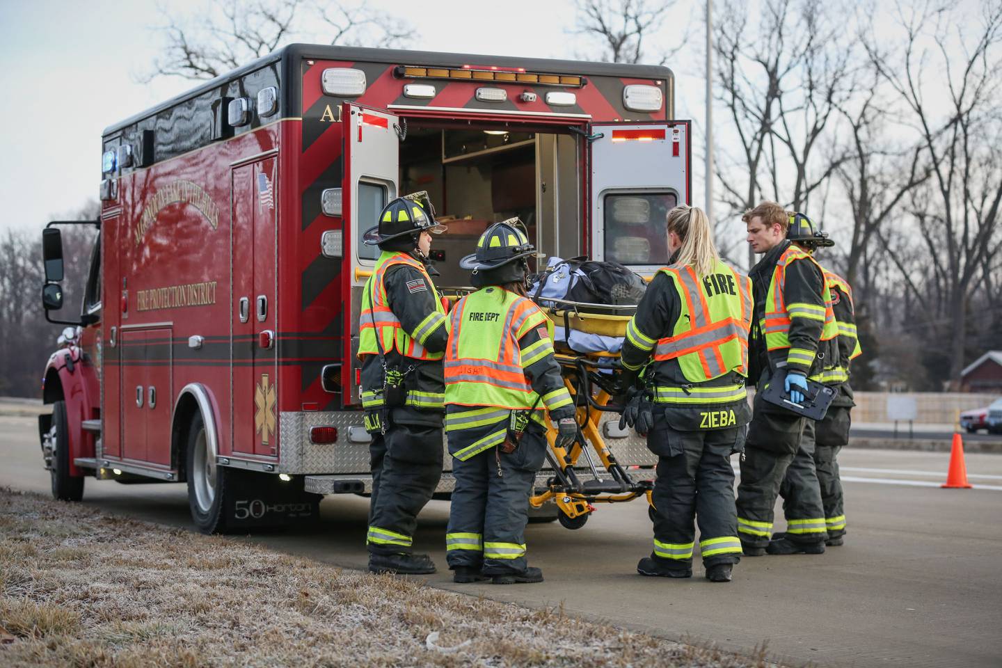 A single driver was rescued Saturday morning, Dec. 31, 2022, by first responders with the Algonquin-Lake in the Hills Fire Protection District and Algonquin Police Department when their vehicle crashed and was trapped down a tree-lined ridge.