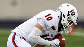 Mariano Velasco’s 2 TD catches, pick 6 rally Oswego past Maine South, reach semis for first time since 2003