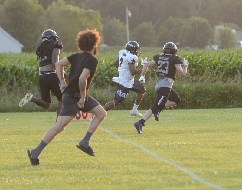 Ninety-degree temperatures didn't stop the Reapers, a semi-pro football team, from having a game at the Morrison Sports Complex on June 21, 2025.