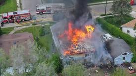 Photos: House fire engulfs home in Peru