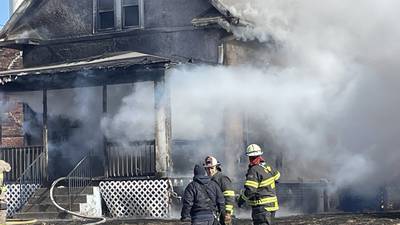 Firefighters battle blaze in subzero temperatures in La Salle