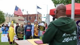 Dozens gather for May Day Strong rally Friday in Kankakee