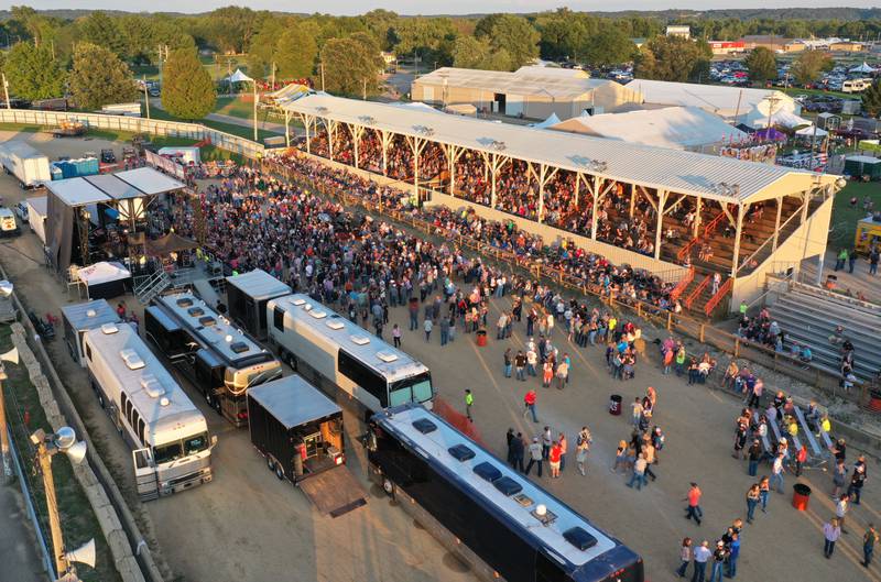 A large crowd gathers during the 103rd annual Marshall-Putnam Fair on Thursday, July 18, 2024 in Henry.