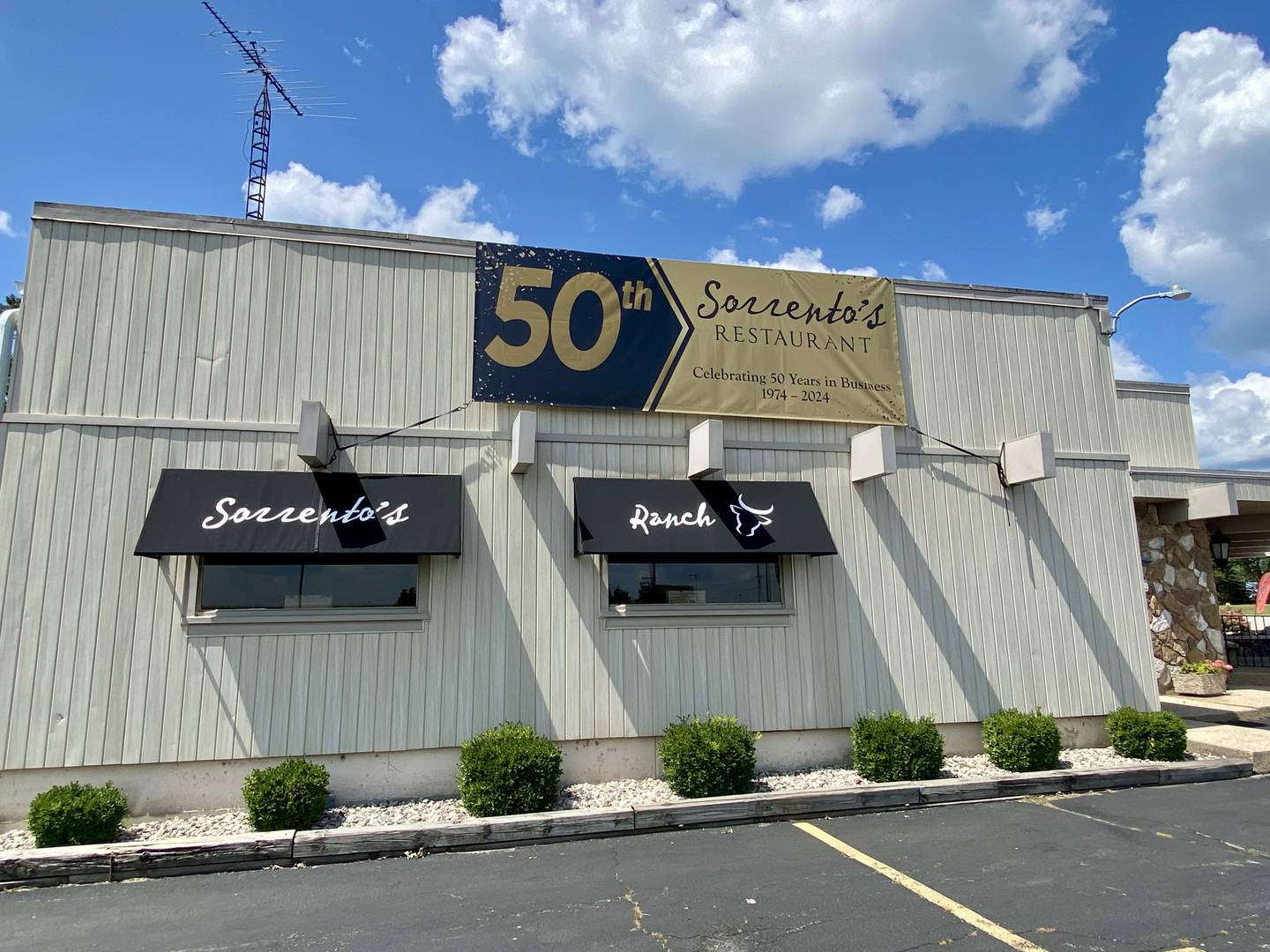 Sorrento's Restaurant, 50W187 IL-64, Maple Park, shown here Monday, Aug. 12, 2024, is celebrating 50 years. The Italian American steakhouse is planning a special anniversary celebration Aug. 22, 2024.