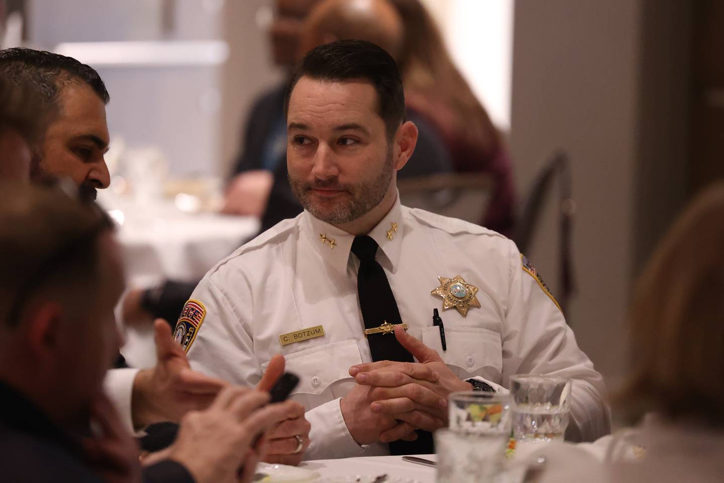 Joliet Police Deputy Chief Christopher Botzum attends the annual State of the City address by Joliet Mayor Bob O’Dekirk on Wednesday, February 15th.