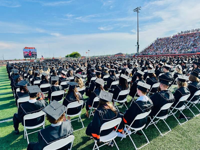 Minooka Community High School students during their graduation in 2024.
