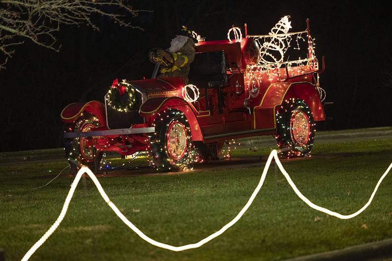 The iconic firetruck at Centennial Park in Rock Falls gets a holiday dazzling for the tour of lights. This display is open Friday through Sunday nights for most of December.