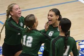 Photos: St. Bede's volleyball team shines with a three-set win against Marquette