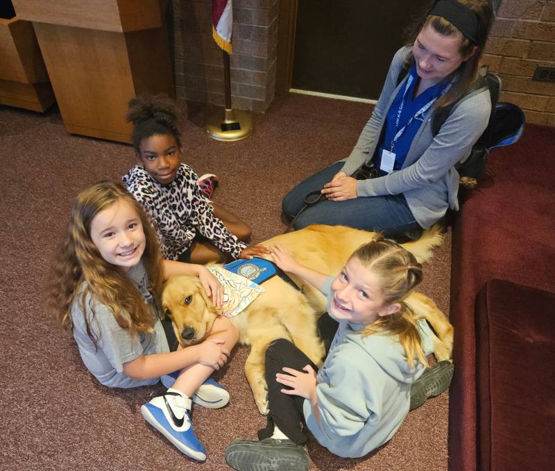 Lutheran Church  Charities Comfort Dogs visited Cross Lutheran School on Sept. 6, 2023.