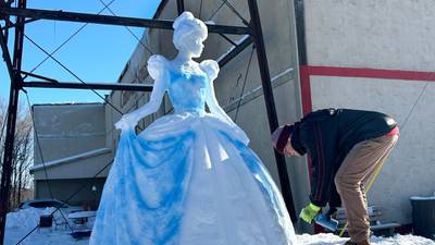 Cinderella rises from the snow in Oregon, Illinois