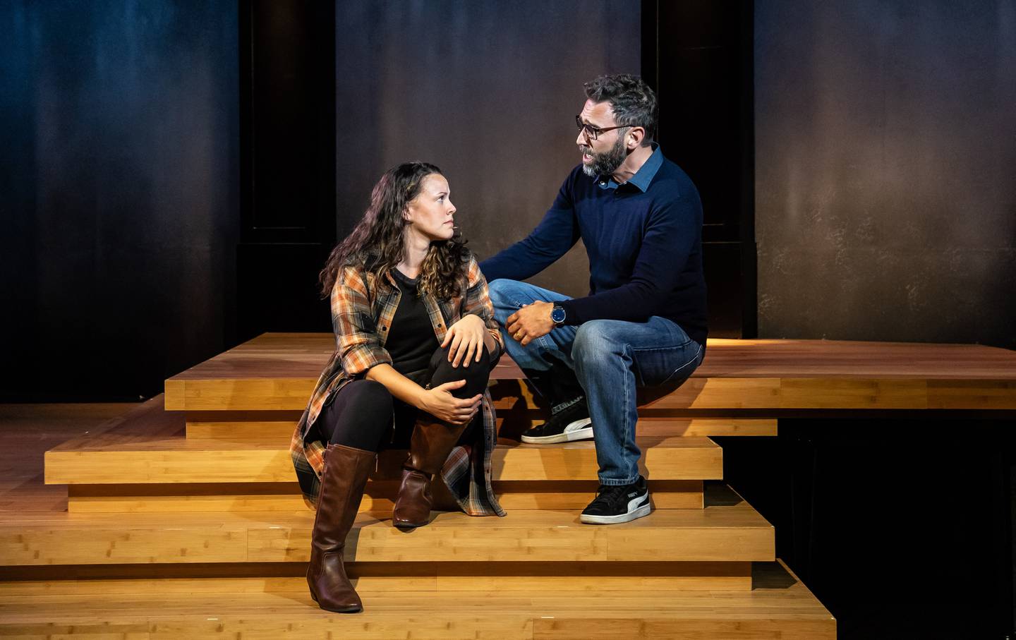 Donna Louden (left) plays Diana and Barry DeBois is Dan in Paramount’s 2023-24 BOLD Series opener Next to Normal. Paramount Artistic Director Jim Corti directs this Pulitzer Prize-winning rock musical about a suburban family grappling with mental illness. Performances are July 26-September 3, 2023 at Paramount’s Copley Theatre, 8 E. Galena Blvd. in downtown Aurora. Tickets: paramountaurora.com or (630) 896-6666. Credit: Liz Lauren
