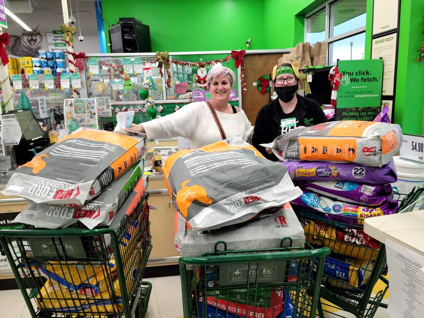 Tara Treve (left), owner of Massage Tara Bella in Elburn, helped organize two truckloads of donations for victims of the Mayfield, Ky. tornado last December.