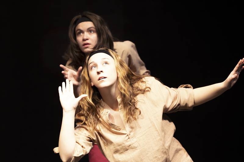 Sterling High School’s Group Interpretation team acts out “Peter and the Starcatcher,” for a public performance Wednesday, March 25, 2026, at Centennial Auditorium. The team took second at sectionals and will compete this weekend in the state competition. Only 18 performances are chosen to show at state.