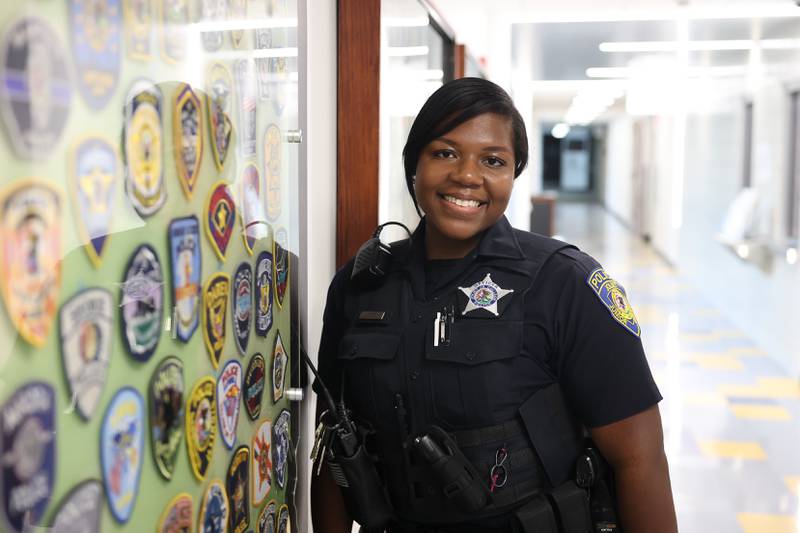 Joliet Junior College Officer Destiny Griffin is the first black female officer for JJC.