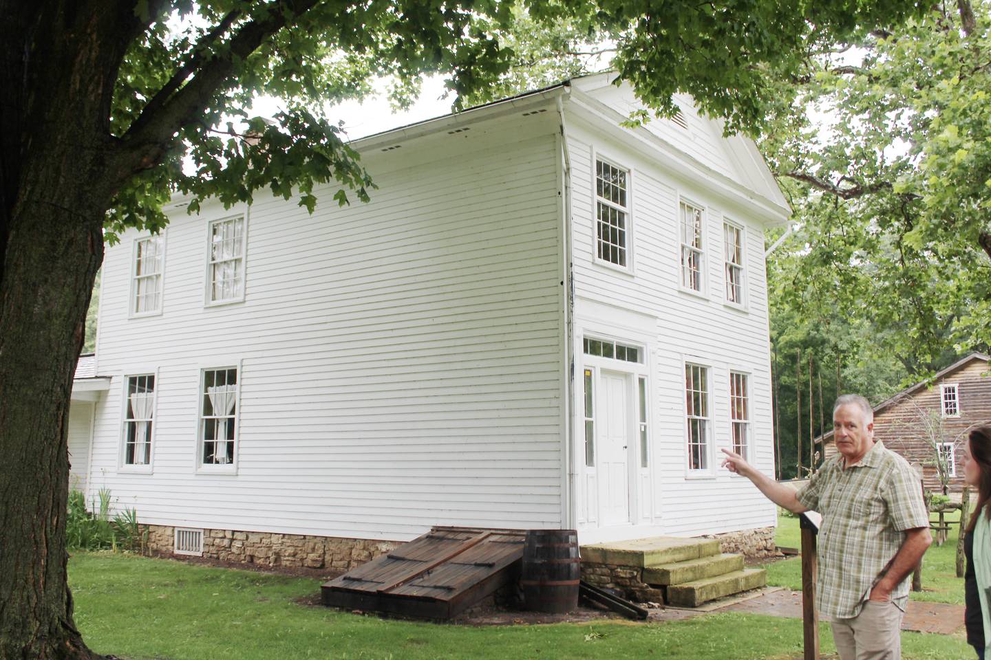 Vaughn Stamm, director of operations of the Forest Preserves of Winnebago County, talks about the Stephen Mack Home at Macktown Forest Preserve in Rockton. The home represents what's left of the former settlement that once bore the fur trader's name. It is open during special events at the site.