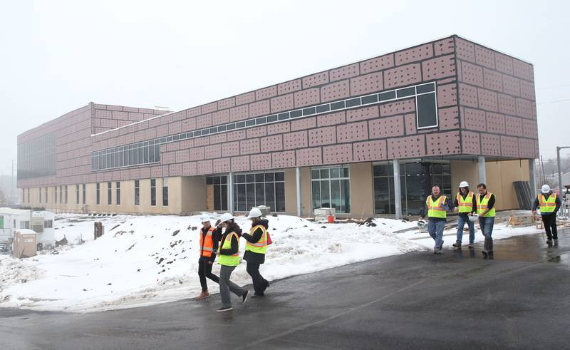 A group from the US Department of Agriculture tours the new YMCA building on Wednesday Jan. 24, 2024 in Ottawa.