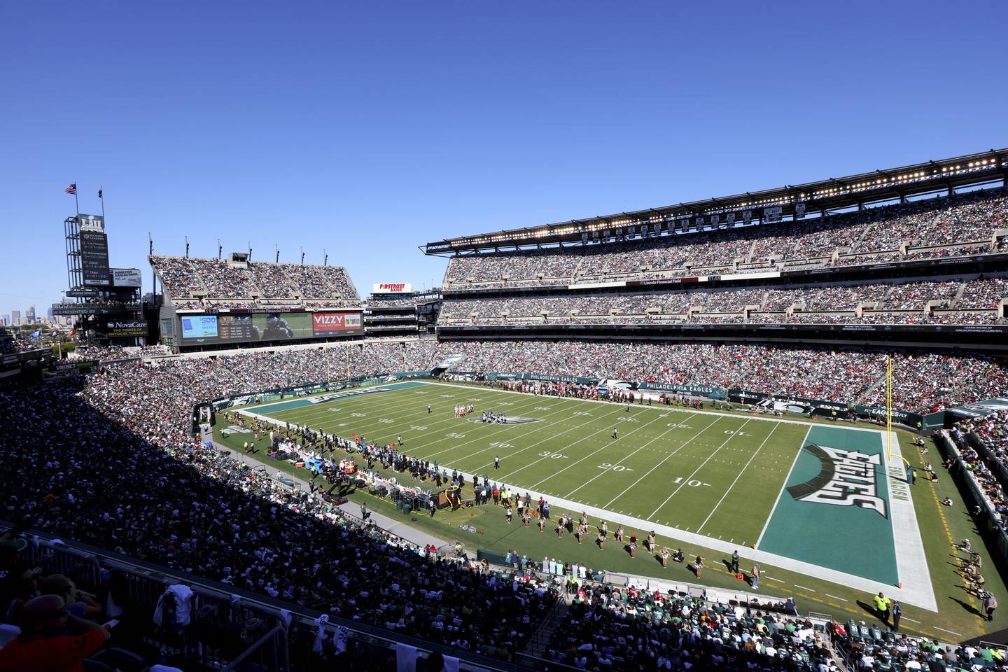 General view of Lincoln Financial Field during an NFL football game between the San Francisco 49ers and Philadelphia Eagles, Sunday, Sept. 19, 2021, in Philadelphia. (AP Photo/Rich Schultz)