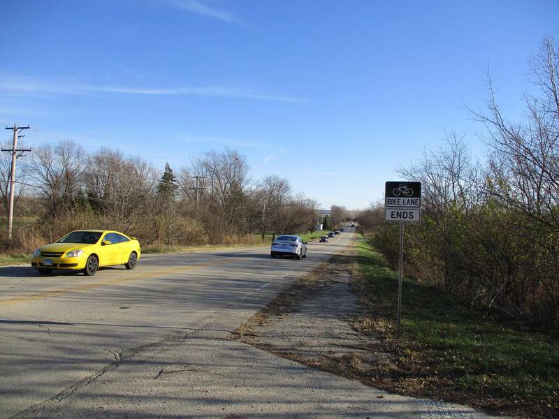 This section of Houbolt Road leading to the site of a future bridge to be built over the Des Plaines River will be widened to four lanes as part of the project expected to begin in the spring in Joliet.