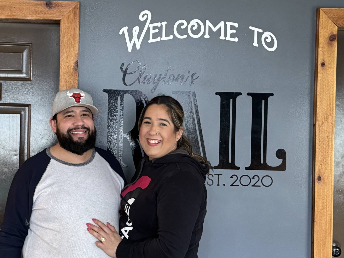 Marco and Bri Alcantar, the operators of Tacos Before Vatos, which runs inside Clayton's Rail in Morris. Photo taken on Tuesday, March 4, 2025.