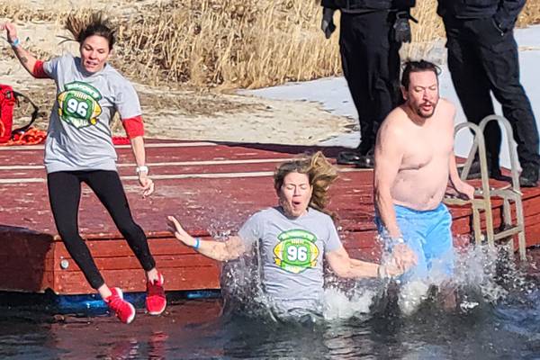People prepare to brave the elements for Penguin Plunge Winter Festival