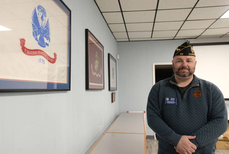 Army Veteran, Jason Wales at the Downers Grove VFW Monday Oct 27, 2025.