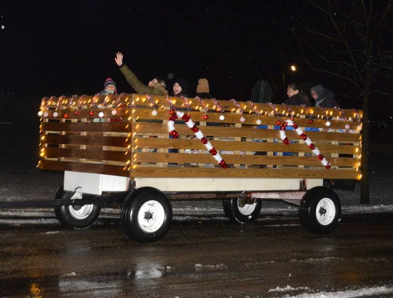 Hay wagon tours were one of the activities offered during Forreston's Christmas in the Country on Friday, Dec. 1, 2023.