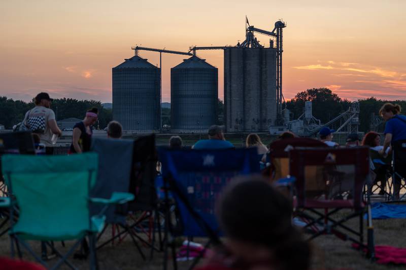 People attend the annual 4th of July firework show on Friday, July 4, 2025 at River Front Park in Hennepin.