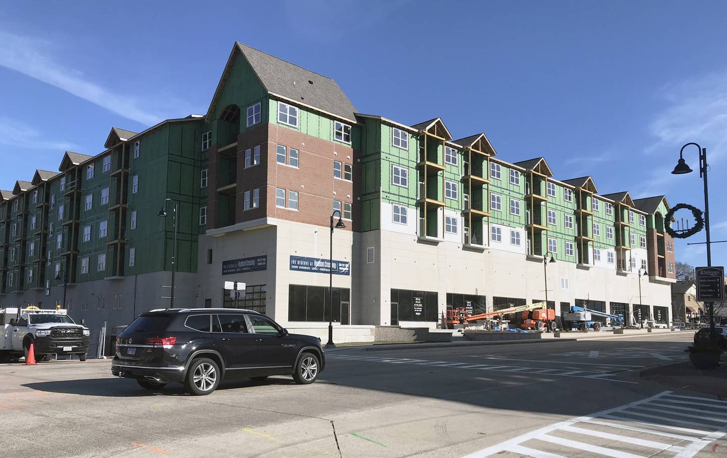 The Reserve at Hudson Crossing, Washington and Harrison streets, downtown Oswego, under construction in 2020.