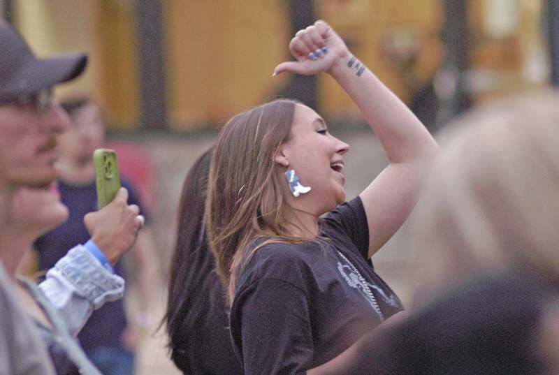 he crowd reacts to Chase McDaniel performing  at  River Country 101.7's Summer Kickoff. The event was held on the Dixon Riverfront June 1, 2024.