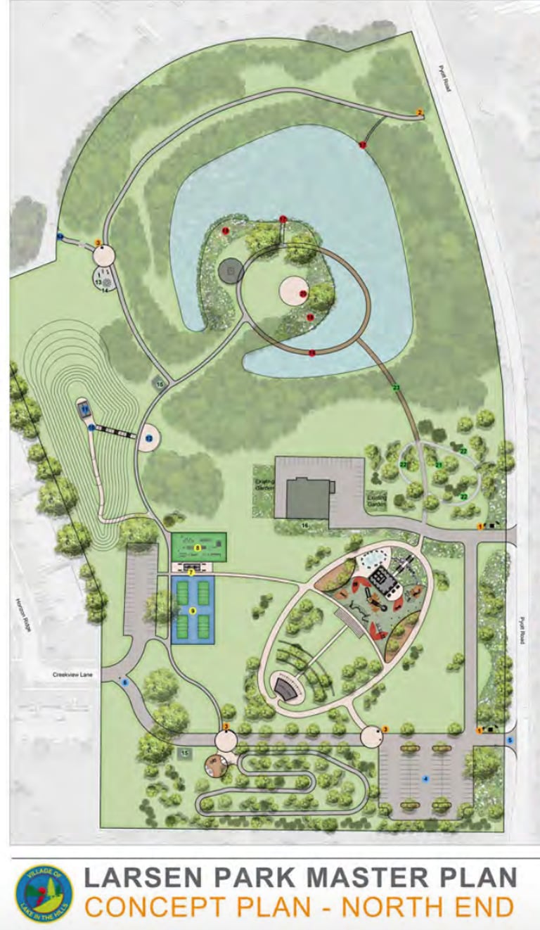The village of Lake in the Hills has launched master planning efforts for Larsen Park and is seeking input from the community.