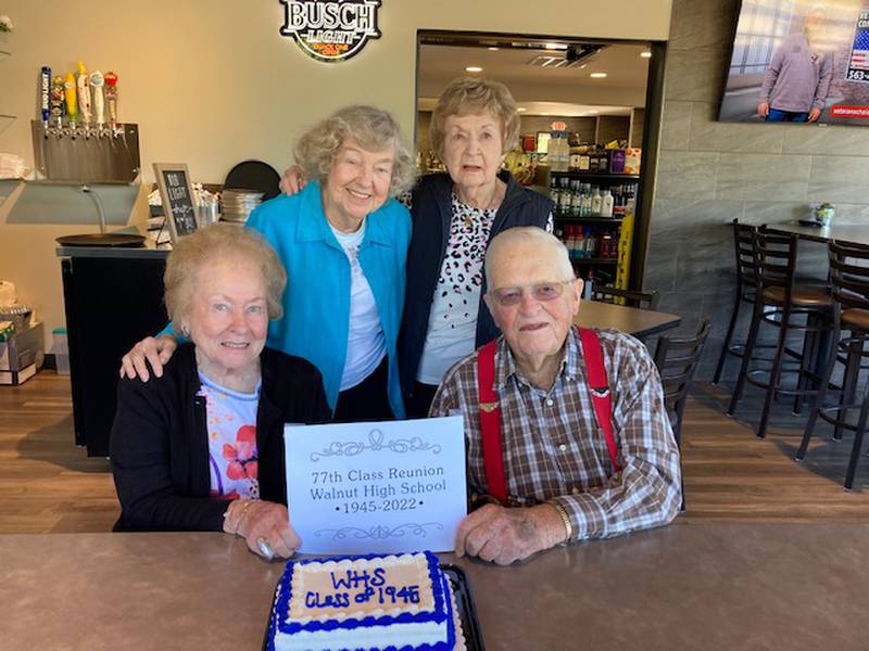 The Walnut High School graduating class of 1945 met Sept. 29 for their 77th Class Reunion at Station 92 in Walnut.