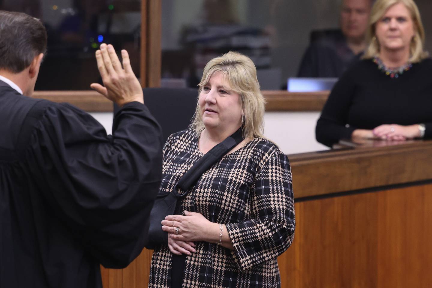 Annette Parker is sworn in as the new Will County Clerk at the Will County Board Meeting on Monday, Dec. 2, 2024 in Joliet.