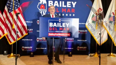 Bailey jumps into the governor’s race for a second time with Palatine’s Del Mar