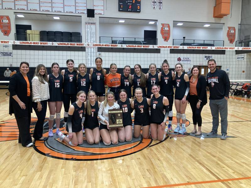 The Lincoln-Way West volleyball team.