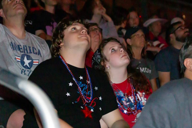 People of Ottawa watch the annual 4th of July Firework display on Thursday, July 4, 2024 at Ottawa High School.