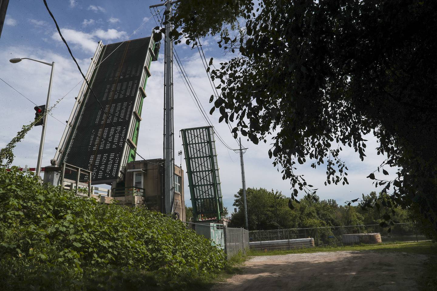 The Brandon Street Bridge sits closed on Monday, Aug. 23, 2021, in Joliet, Ill.