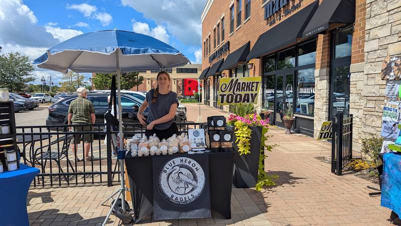 Kim Whisenhunt, owner of Blue Heron Bagels in Shorewood, participated in the "Meet the Makers" event at Will County Brewing Company in Shorewood on Sunday, Aug. 24, 2025.