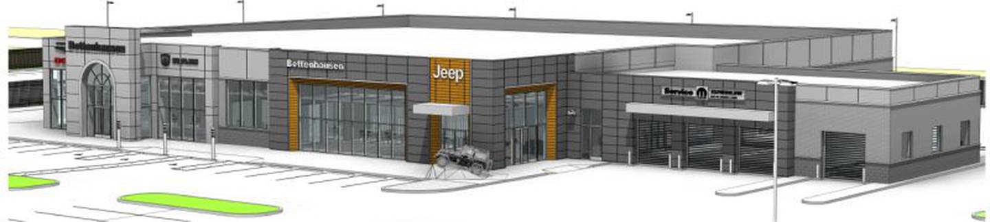 Concept art of the Lockport Bettenhausen dealership.