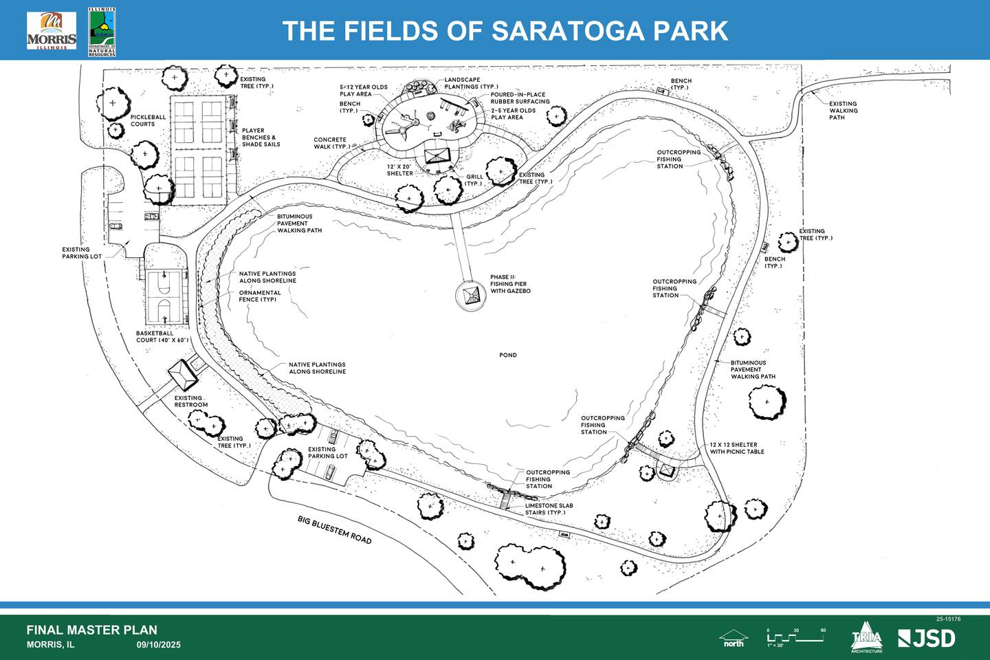 The City of Morris's proposed plans for Fields of Saratoga Park.