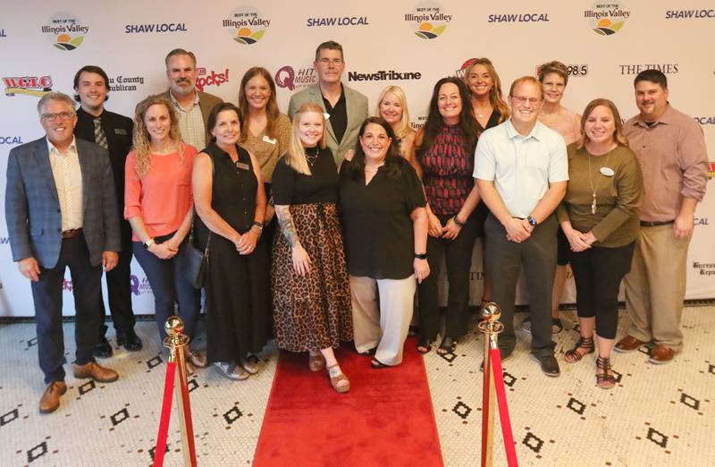 The staff of Shaw Media pose for a photo during the second annual Best of the Illinois Valley event on Thursday at the Auditorium Ballroom in La Salle.
